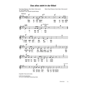 Produktbild des Artikels Das alles steht in der Bibel (Noten - Download)