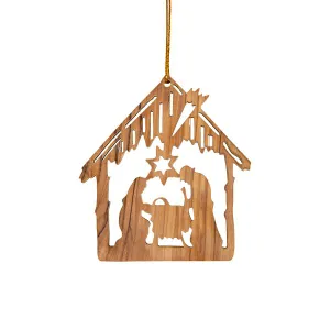 Produktbild des Artikels Baumanhänger Olivenholz "Krippe" ()