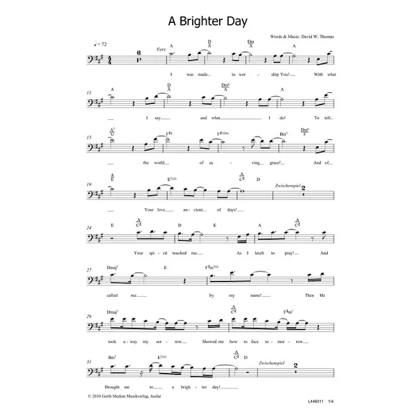 Produktbild des Artikels A Brighter Day (Noten - Download)