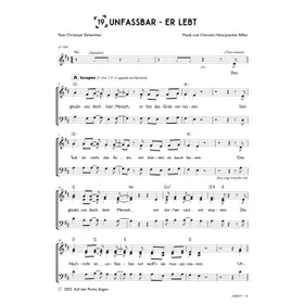 Produktbild des Artikels Unfassbar - Er lebt (Chor) (Noten - Download)