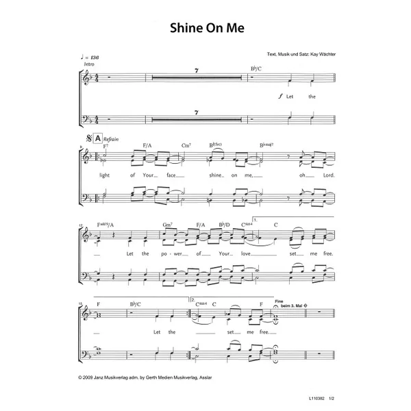 Produktbild des Artikels Shine On Me (Noten - Download)
