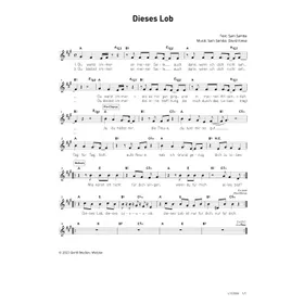 Produktbild des Artikels Dieses Lob (Noten - Download)