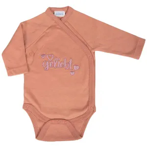 Produktbild des Artikels Langarmbody "geliebt" - altrosa ()