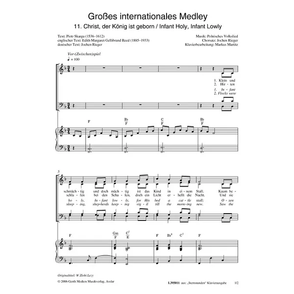 Produktbild des Artikels Christ, der König ist geborn (Noten - Download)