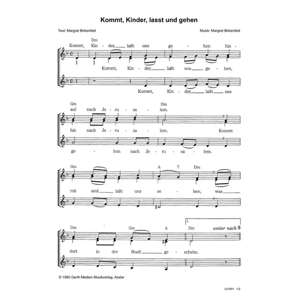 Produktbild des Artikels Kommt, Kinder lasst uns gehen (Noten - Download)