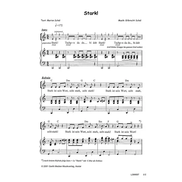 Produktbild des Artikels Stark! (Noten - Download)