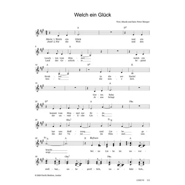 Produktbild des Artikels Welch ein Glück (Noten - Download)