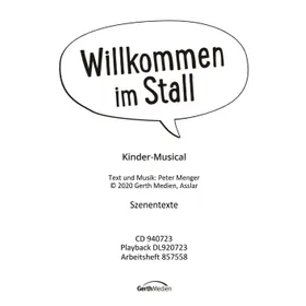 Produktbild des Artikels Willkommen im Stall (Szenentexte) (Noten - Download)