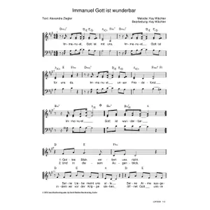 Produktbild des Artikels Immanuel, Gott ist wunderbar (Noten - Download)