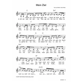 Produktbild des Artikels Mein Ziel (Noten - Download)