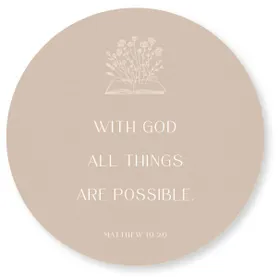 Produktbild des Artikels Wandschmuckbild: With God - 25cm ()