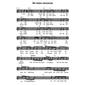 Produktbild des Artikels Wir lieben Gemeinde (Noten - Download)