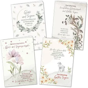 Produktbild des Artikels Faltkartenserie: Geburtstag, 4 Stück (Schreibwaren)