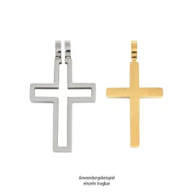 Produktbild des Artikels Anhänger Edelstahlkreuz - gold ()