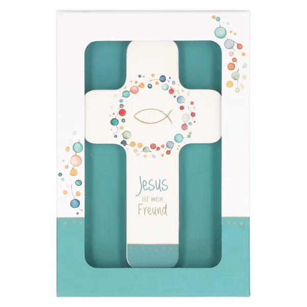 Produktbild des Artikels Holzkreuz für Kinder "Jesus ist mein Freund" ()