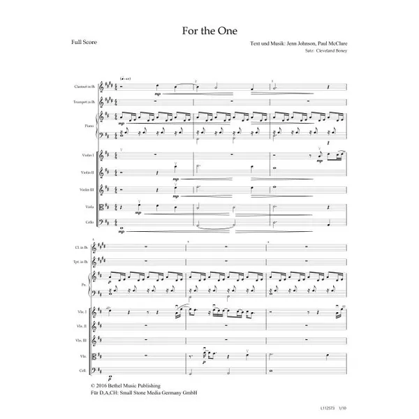Produktbild des Artikels For The One (Noten - Download)
