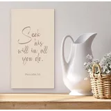 Stimmungsbild zu Metallschild: Seek his will in all you do