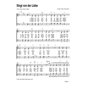 Produktbild des Artikels Singt von der Liebe (Noten - Download)