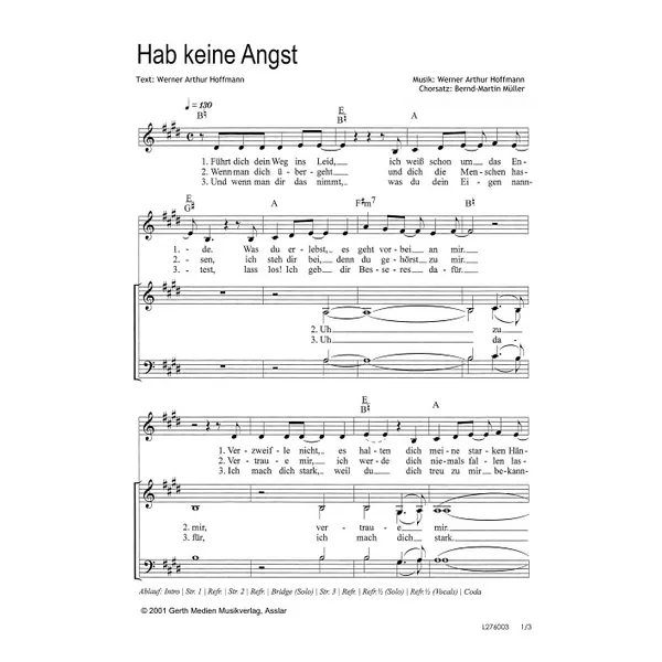 Produktbild des Artikels Hab keine Angst (Noten - Download)