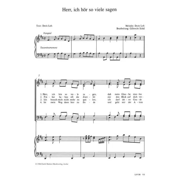 Produktbild des Artikels Herr, ich hör so viele sagen (Noten - Download)