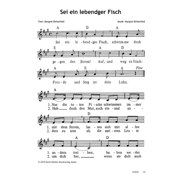 Produktbild des Artikels Sei ein lebendger Fisch (Noten - Download)