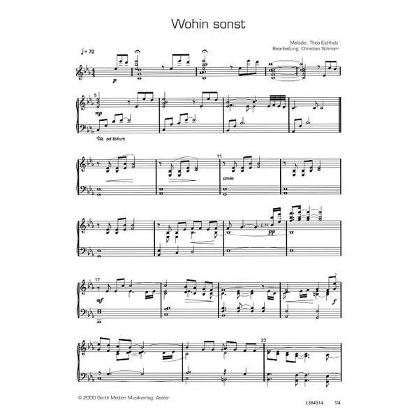 Produktbild des Artikels Wohin sonst (Noten - Download)