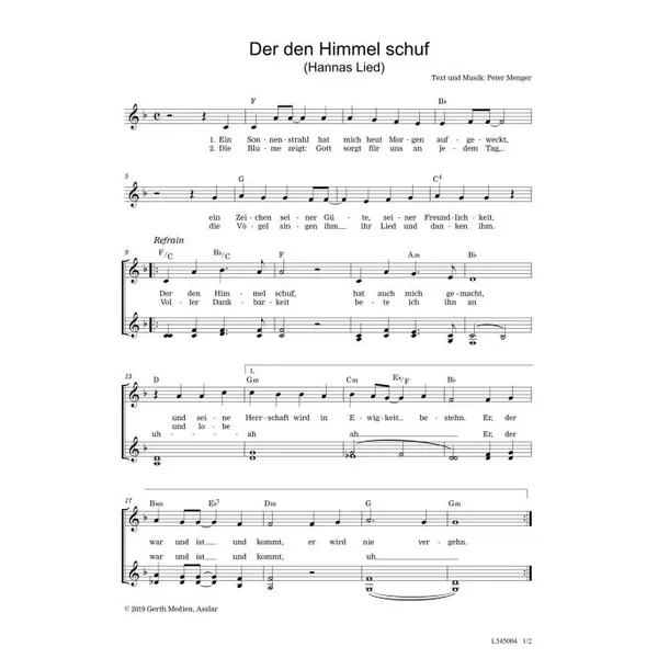 Produktbild des Artikels Der den Himmel schuf (Noten - Download)
