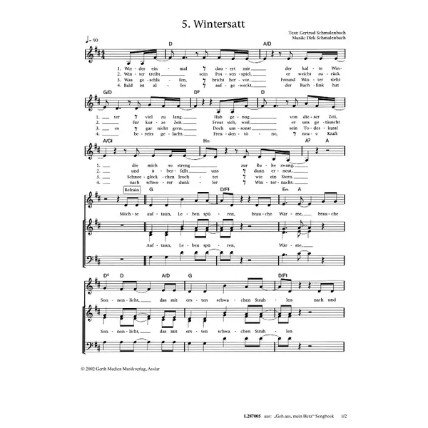 Produktbild des Artikels Wintersatt (Noten - Download)