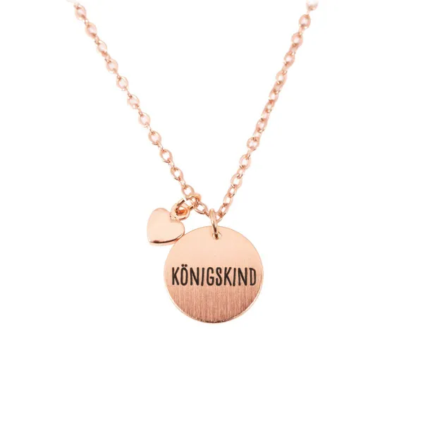Produktbild des Artikels Halskette mit Anhänger rund "Königskind" ()
