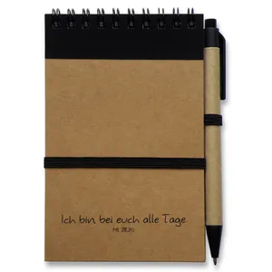 Produktbild des Artikels Notizbuch "Ich bin bei euch alle Tage" - schwarz (Schreibwaren - Spiralbindung)