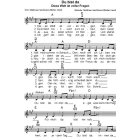 Produktbild des Artikels Du bist da (Noten - Download)