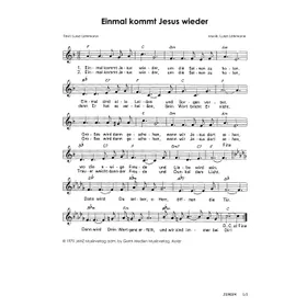 Produktbild des Artikels Einmal kommt Jesus wieder (Noten - Download)