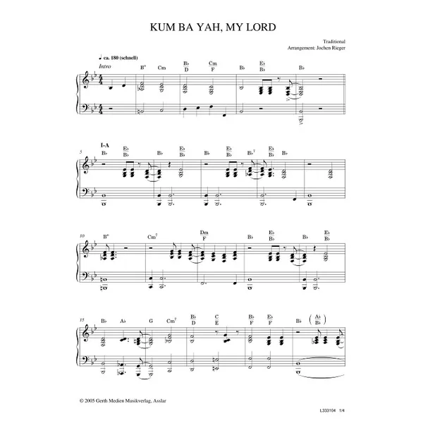 Produktbild des Artikels Kumbaya My Lord (Noten - Download)