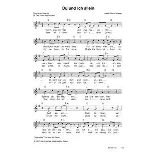 Produktbild des Artikels Du und ich allein (Noten - Download)