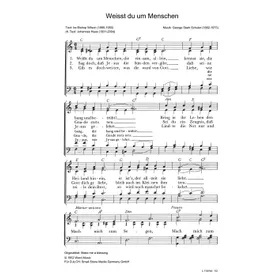 Produktbild des Artikels Weißt du um Menschen (Noten - Download)