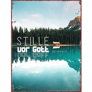 Produktbild des Artikels Metallschild groß - Stille vor Gott ()