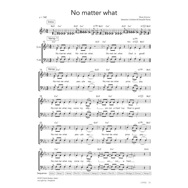 Produktbild des Artikels No Matter What (Noten - Download)