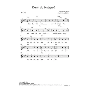 Produktbild des Artikels Denn du bist groß (Noten - Download)