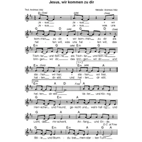 Produktbild des Artikels Jesus wir kommen zu dir (Noten - Download)