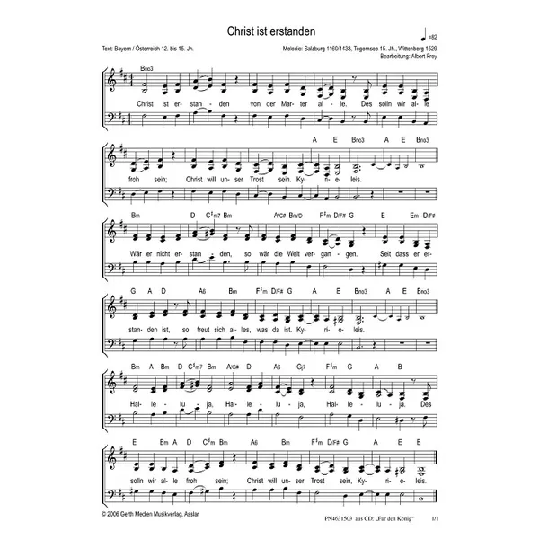 Produktbild des Artikels Christ ist erstanden (Noten - Download)
