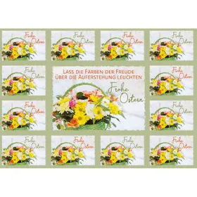 Produktbild des Artikels Aufkleber-Gruß-Karten: Frohe Ostern, 4 Stück (Schreibwaren)