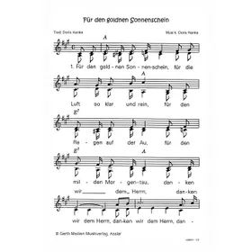 Produktbild des Artikels Für den goldnen Sonnenschein (Noten - Download)