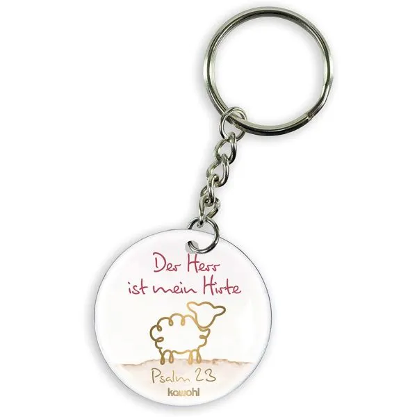 Produktbild des Artikels Schlüsselanhänger Edelstahl "Der Herr ist mein Hirte" ()