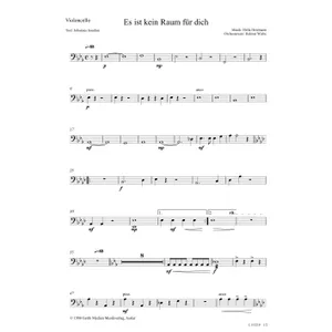 Produktbild des Artikels Es ist kein Raum für dich (Violoncello) (Noten - Download)