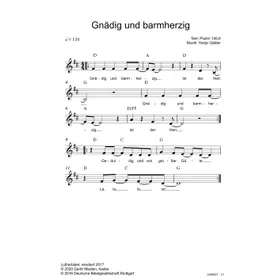 Produktbild des Artikels Gnädig und barmherzig (Noten - Download)