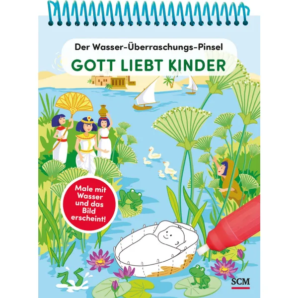 Produktbild des Artikels Der Wasser-Überraschungs-Pinsel - Gott liebt Kinder (Buch - Spiralbindung)