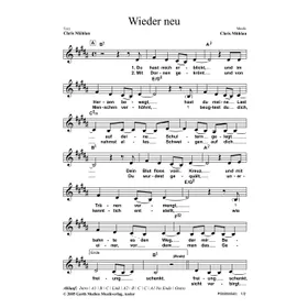 Produktbild des Artikels Wieder neu (Noten - Download)