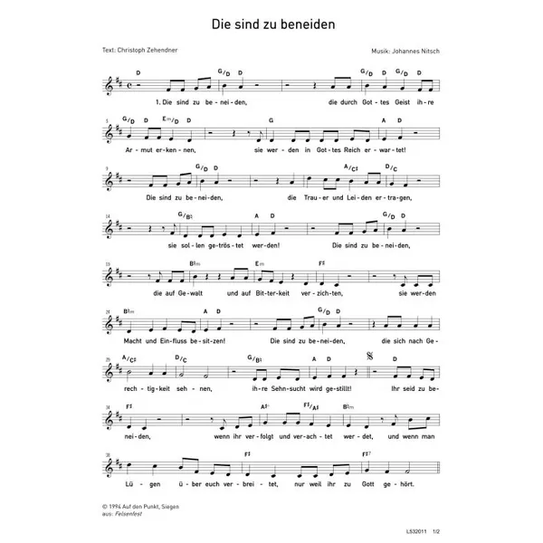 Produktbild des Artikels Die sind zu beneiden (Noten - Download)