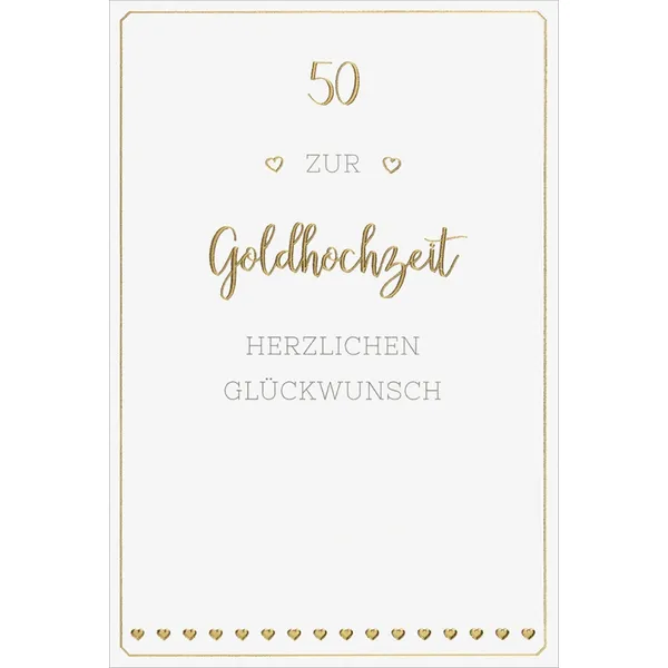 Produktbild des Artikels Faltkarte "Zur Goldhochzeit" (Schreibwaren)