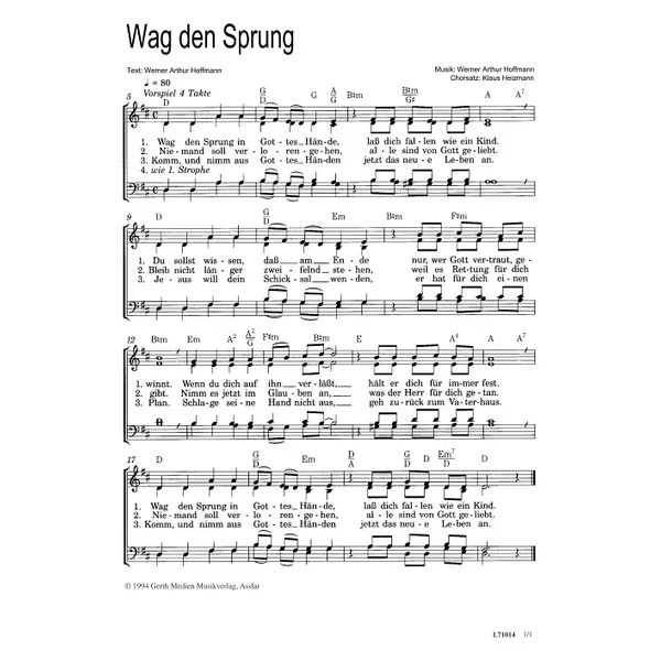 Produktbild des Artikels Wag den Sprung (Noten - Download)